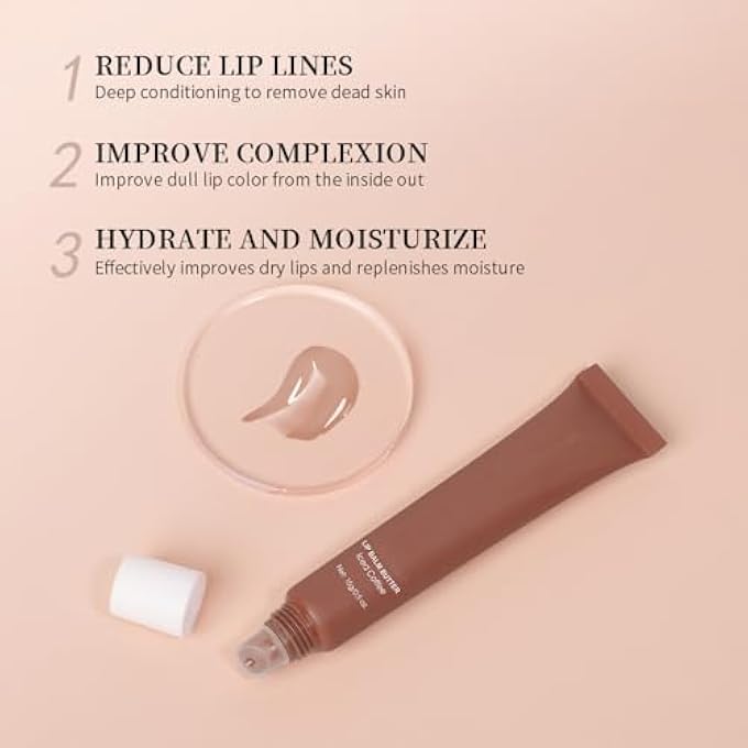 Easilydays LIP GLOWY BALM BUTTER LIP BALM MOISTURIZING HYDRATING LIP MASK REPAIR MOISTURIZER PLUMPS LIPS CARE LIP TREATMENT FOR DRY CRACKED LIP, GLOSSY FINISH, VEGAN LIP BALM CHAPSTICK, #1 VANILLA - Image 3
